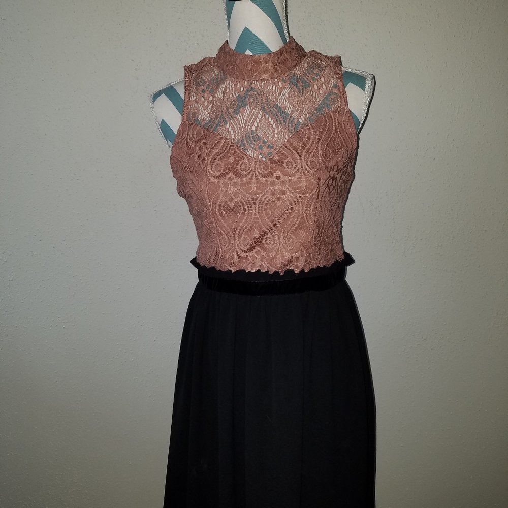 Blush lace dress